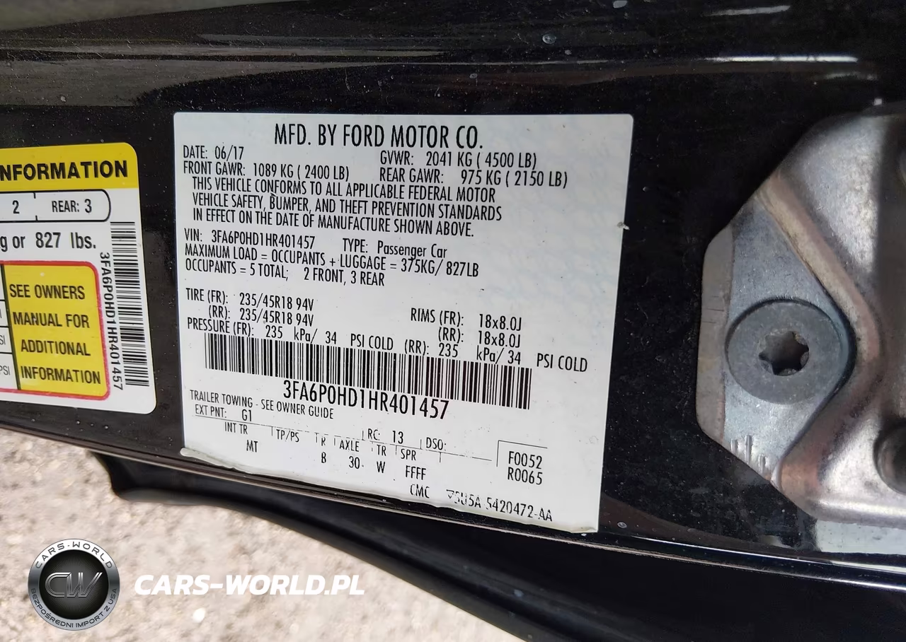 2017 Ford Fusion Se VIN:3FA6P0HD1HR401457 - 9