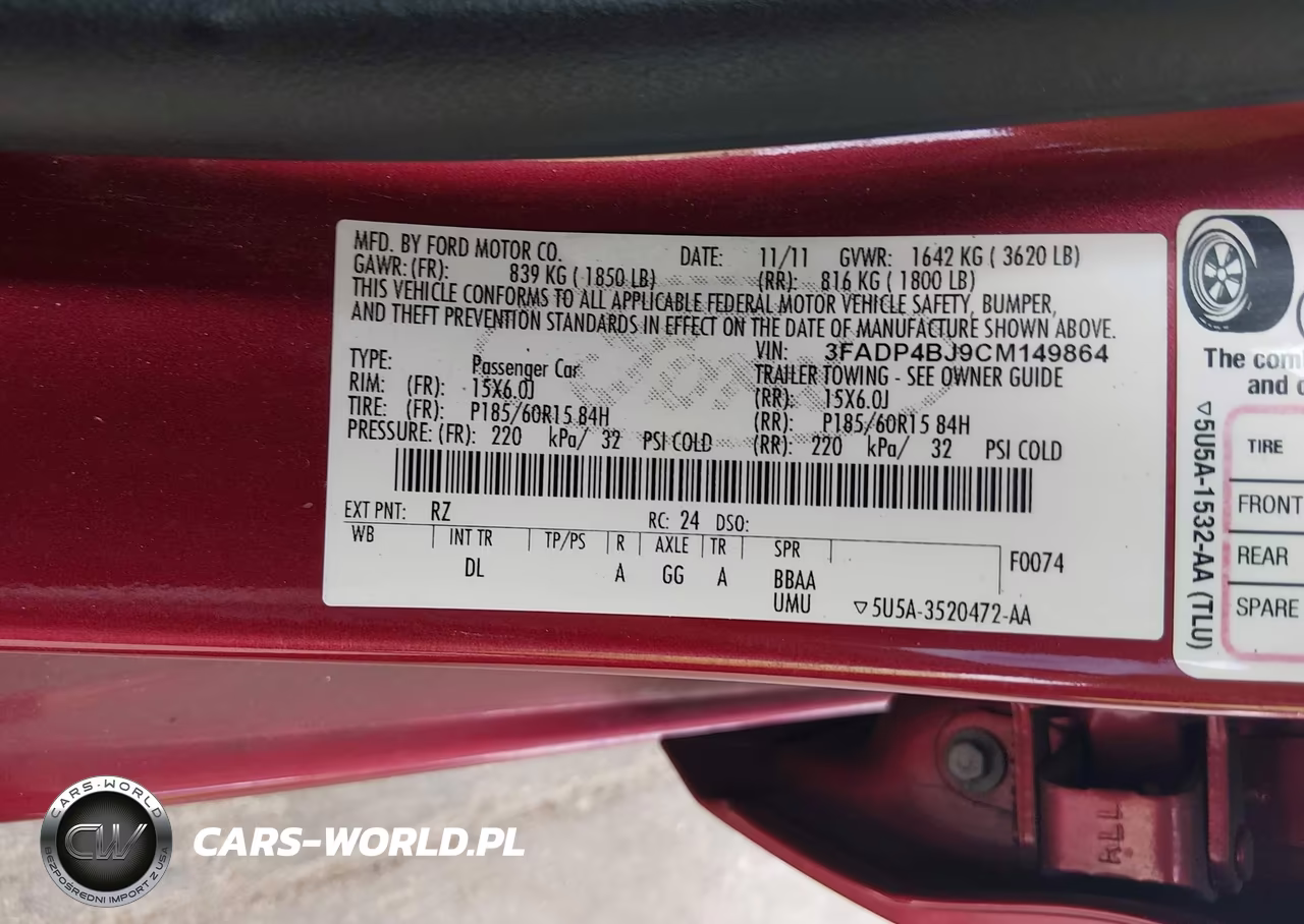 2012 Ford Fiesta Se VIN:3FADP4BJ9CM149864 - 9