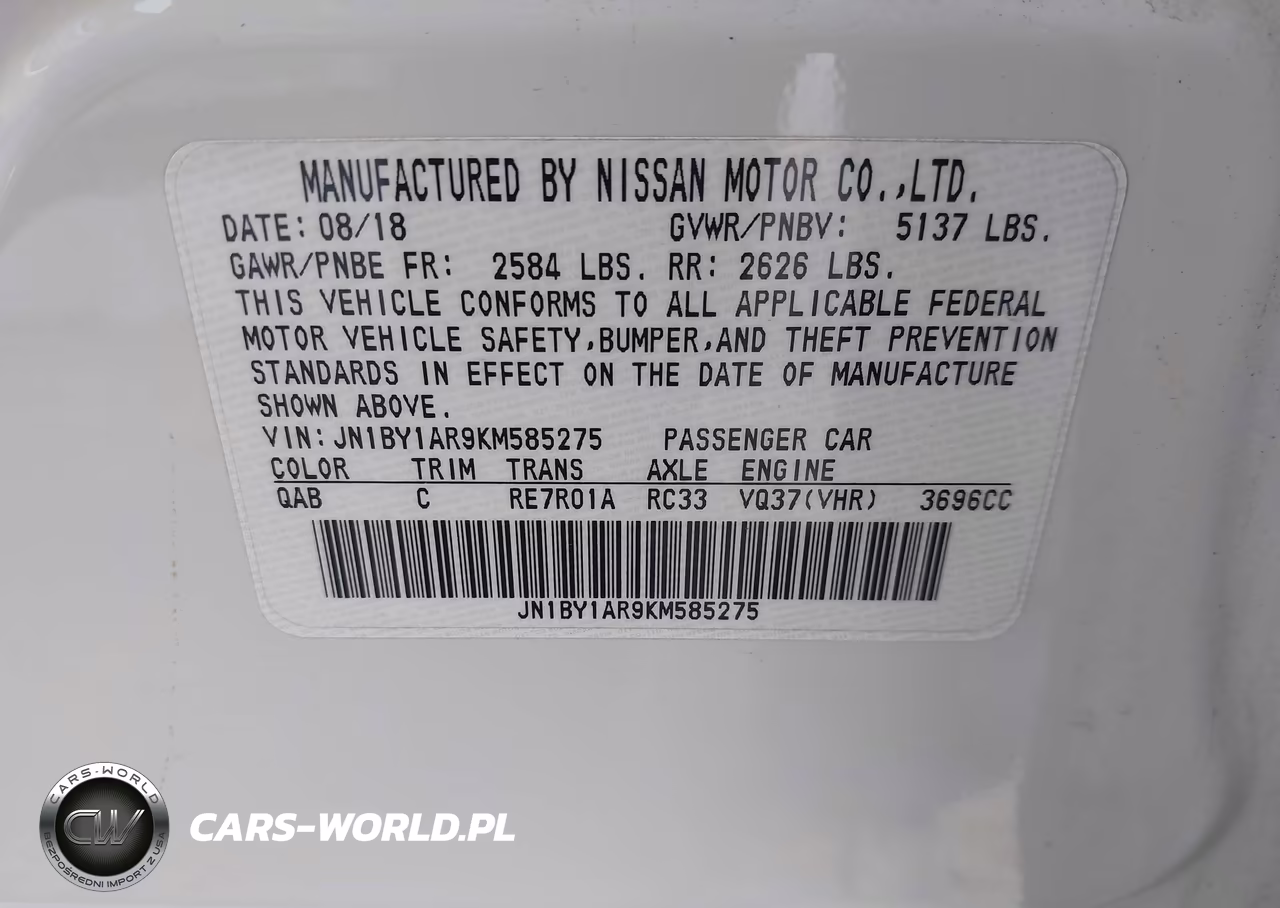 2019 Infiniti Q70 3.7X Luxe VIN:JN1BY1AR9KM585275 - 9