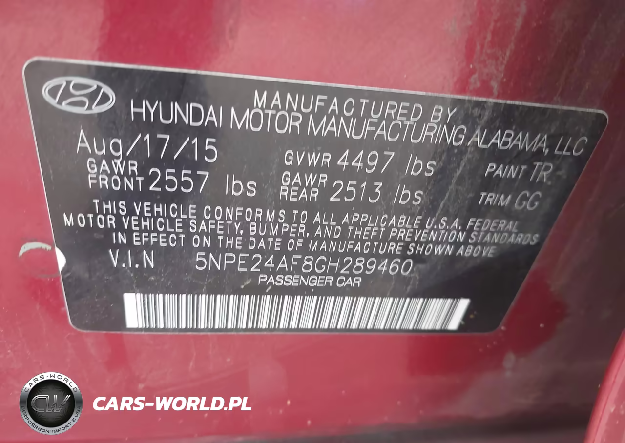 2016 Hyundai Sonata Se VIN:5NPE24AF8GH289460 - 9