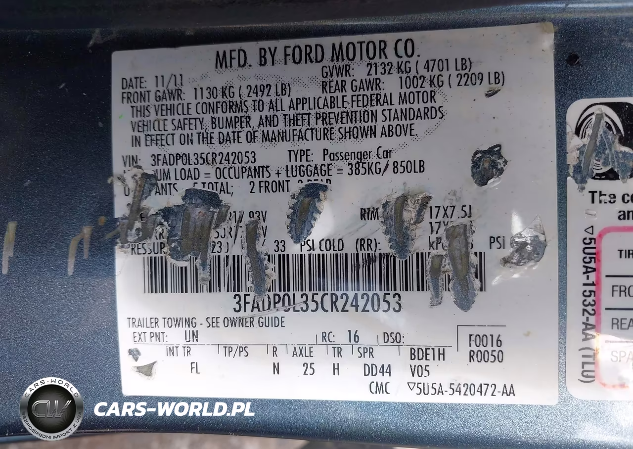 2012 Ford Fusion Hybrid VIN:3FADP0L35CR242053 - 9