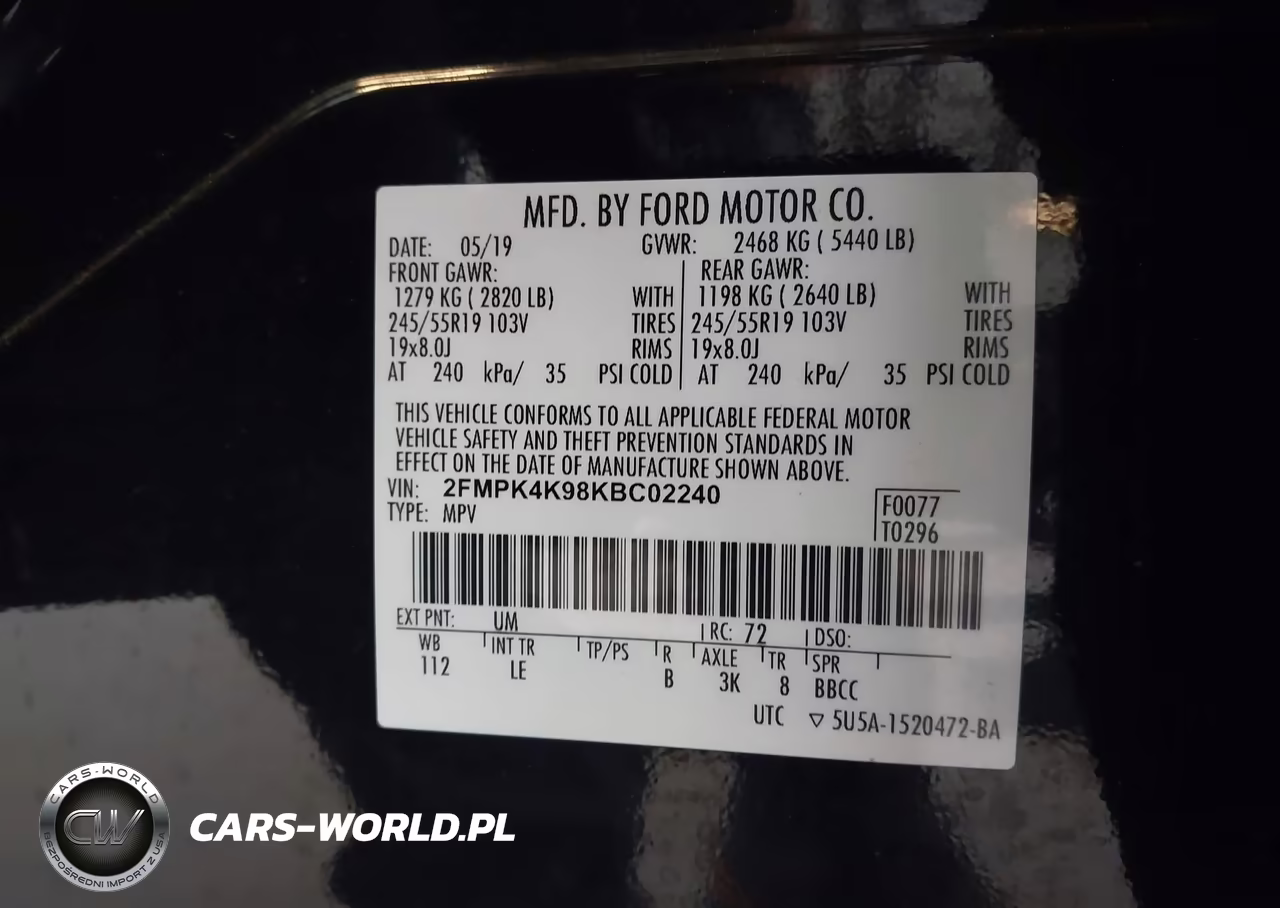 2019 Ford Edge Titanium VIN:2FMPK4K98KBC02240 - 9