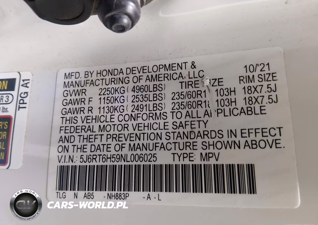 2022 Honda Cr-V Hybrid Ex VIN:5J6RT6H59NL006025 - 9