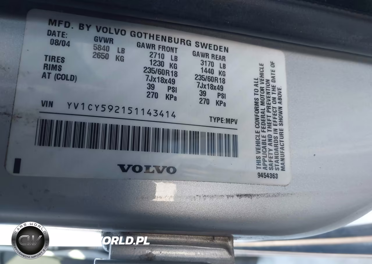 2005 Volvo Xc90 2.5T VIN:YV1CY592151143414 - 9