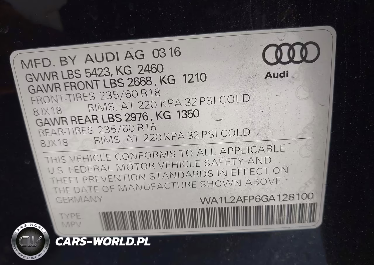 2016 Audi Q5 2.0T Premium VIN:WA1L2AFP6GA128100 - 9