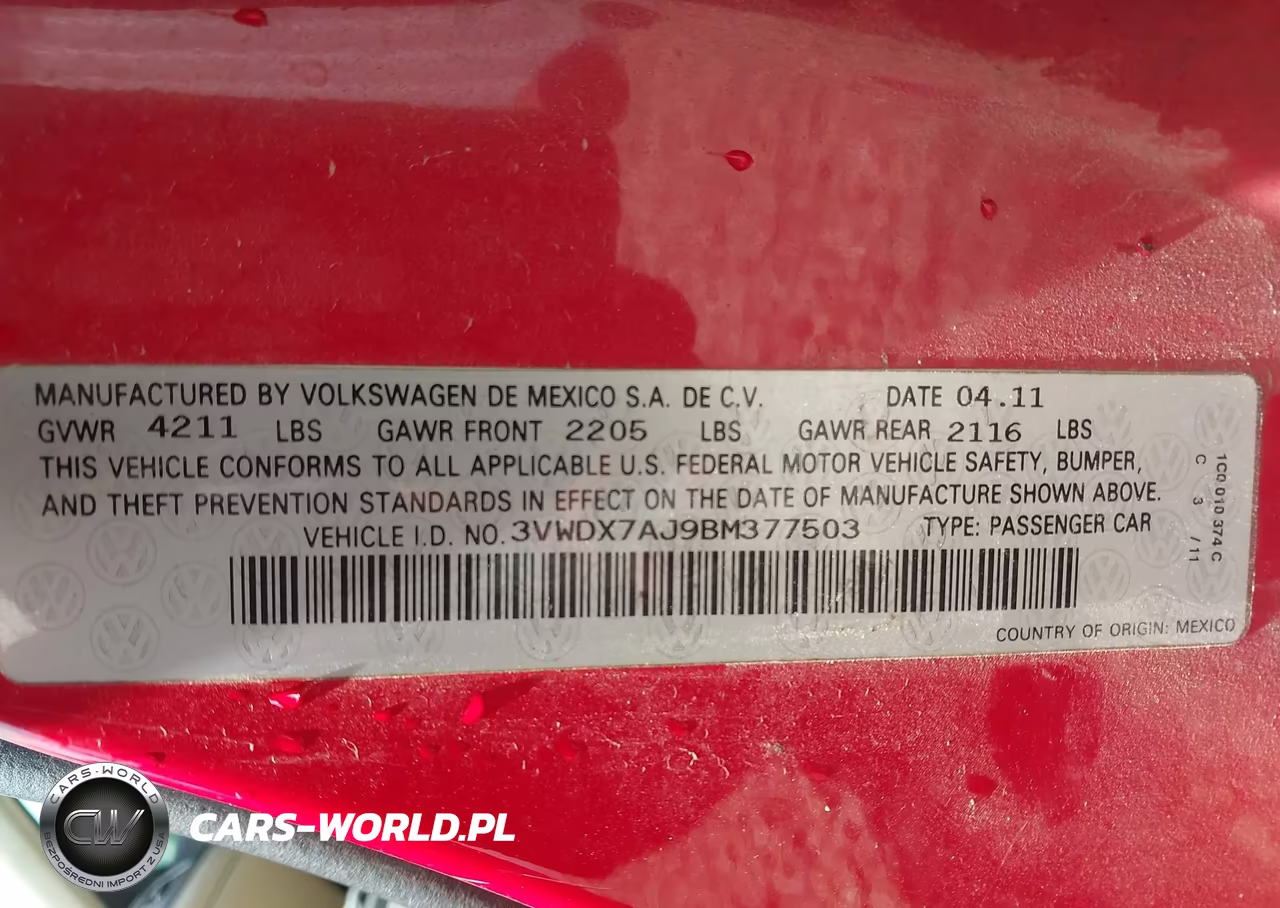 2011 Volkswagen Jetta 2.5L Se VIN:3VWDX7AJ9BM377503 - 9
