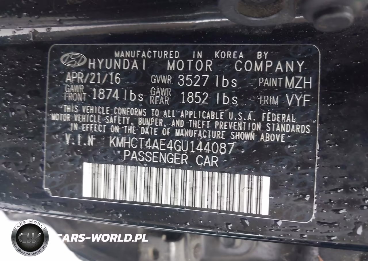 2016 Hyundai Accent Se VIN:KMHCT4AE4GU144087 - 9