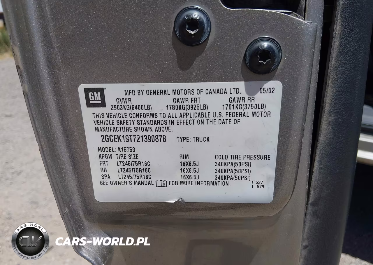 2002 Chevrolet Silverado 1500 VIN:2GCEK19T721390878 - 9