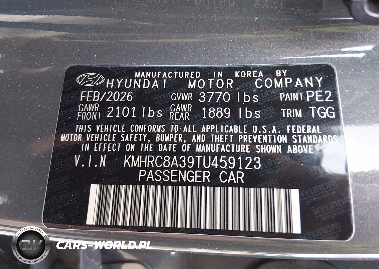 2026 Hyundai Venue Sel VIN:KMHRC8A39TU459123 - 9