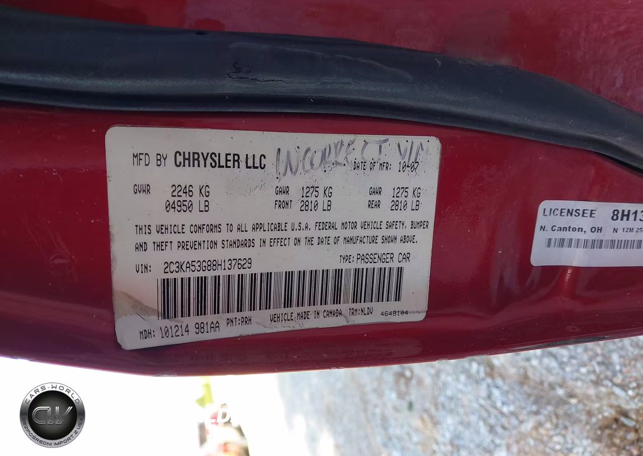 2007 Chrysler 300C VIN:2C3KA63H67H684315 - 9