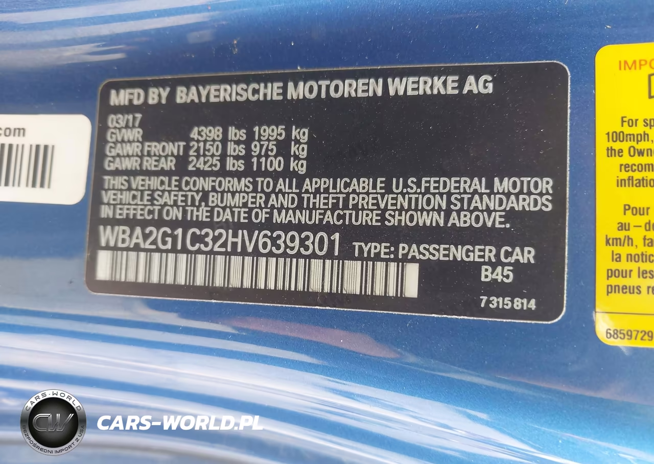 2017 BMW M240I VIN:WBA2G1C32HV639301 - 9