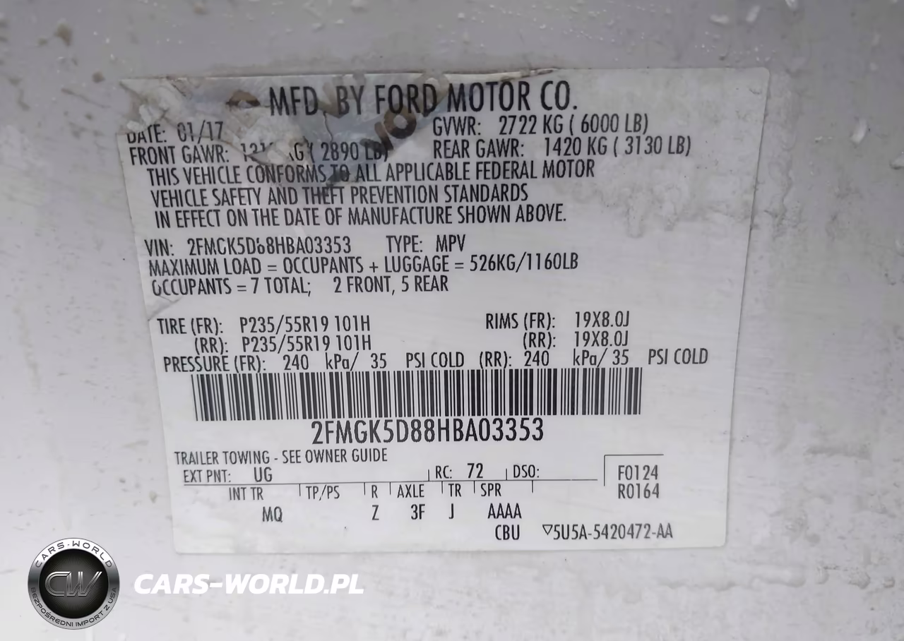 2017 Ford Flex Limited VIN:2FMGK5D88HBA03353 - 9
