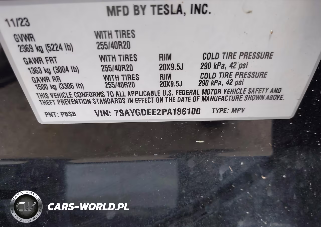 2023 Tesla Model Y VIN:7SAYGDEE2PA186100 - 9