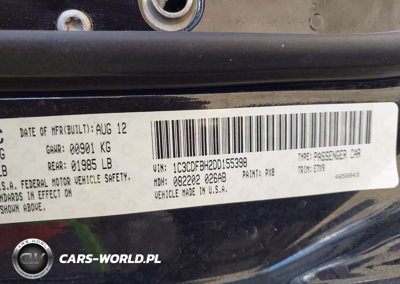 2013 Dodge Dart Sxt VIN:1C3CDFBH2DD155398 - 9