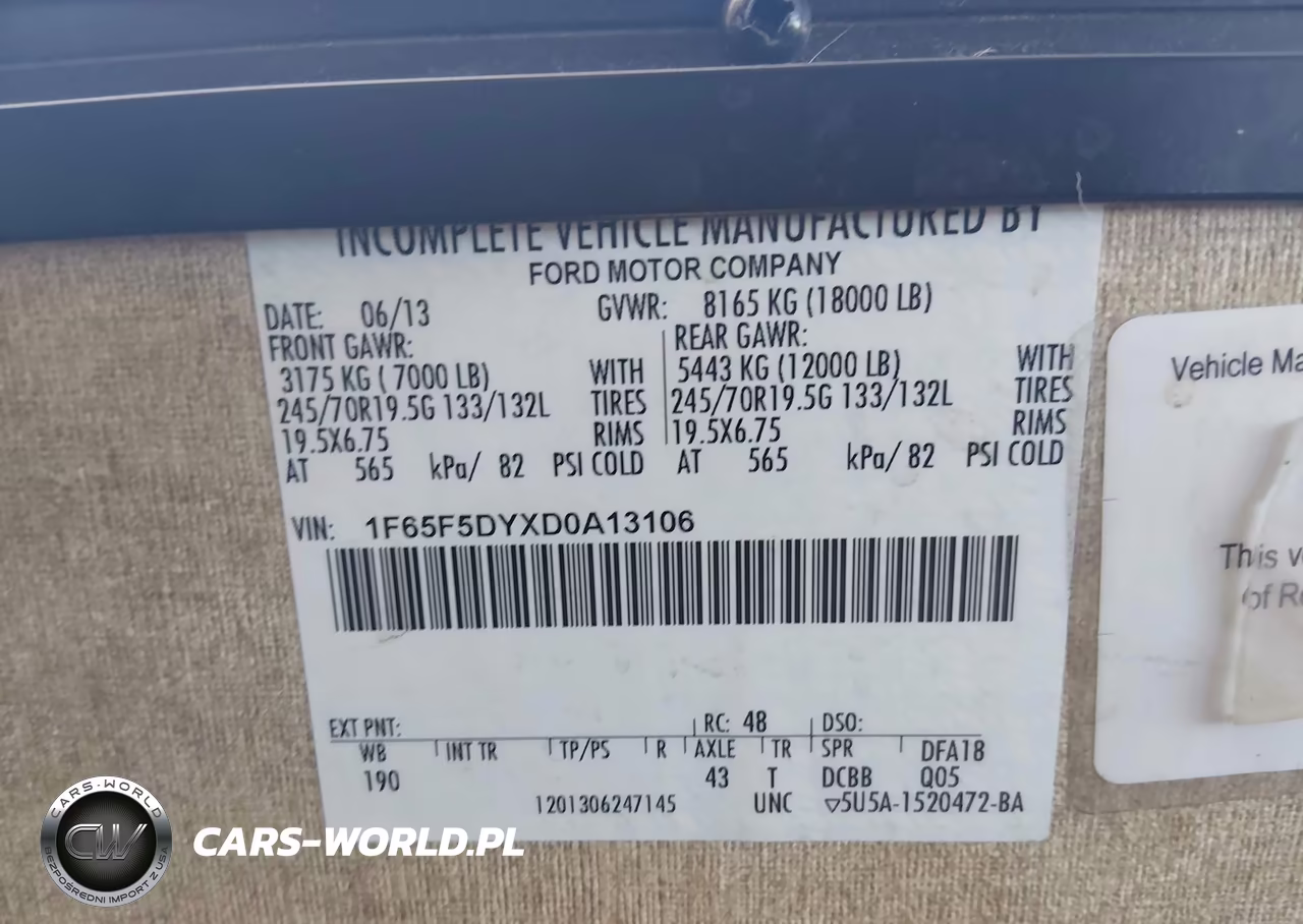 2013 Ford F53 VIN:1F65F5DYXD0A13106 - 9