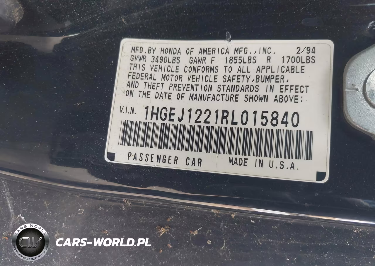 1994 Honda Civic Ex VIN:1HGEJ1221RL015840 - 9