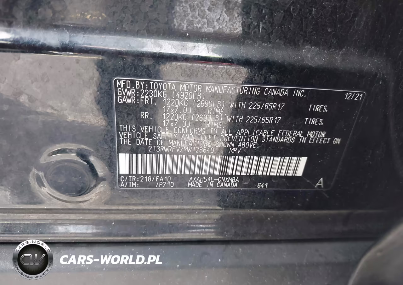 2021 Toyota Rav4 Hybrid Xle VIN:2T3RWRFV7MW128640 - 9