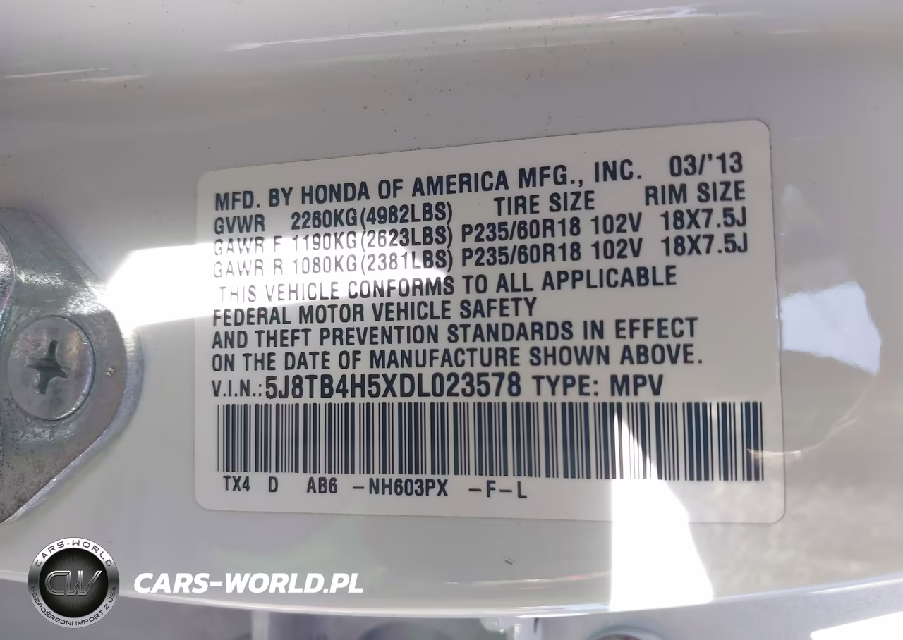 2013 Acura Rdx VIN:5J8TB4H5XDL023578 - 9