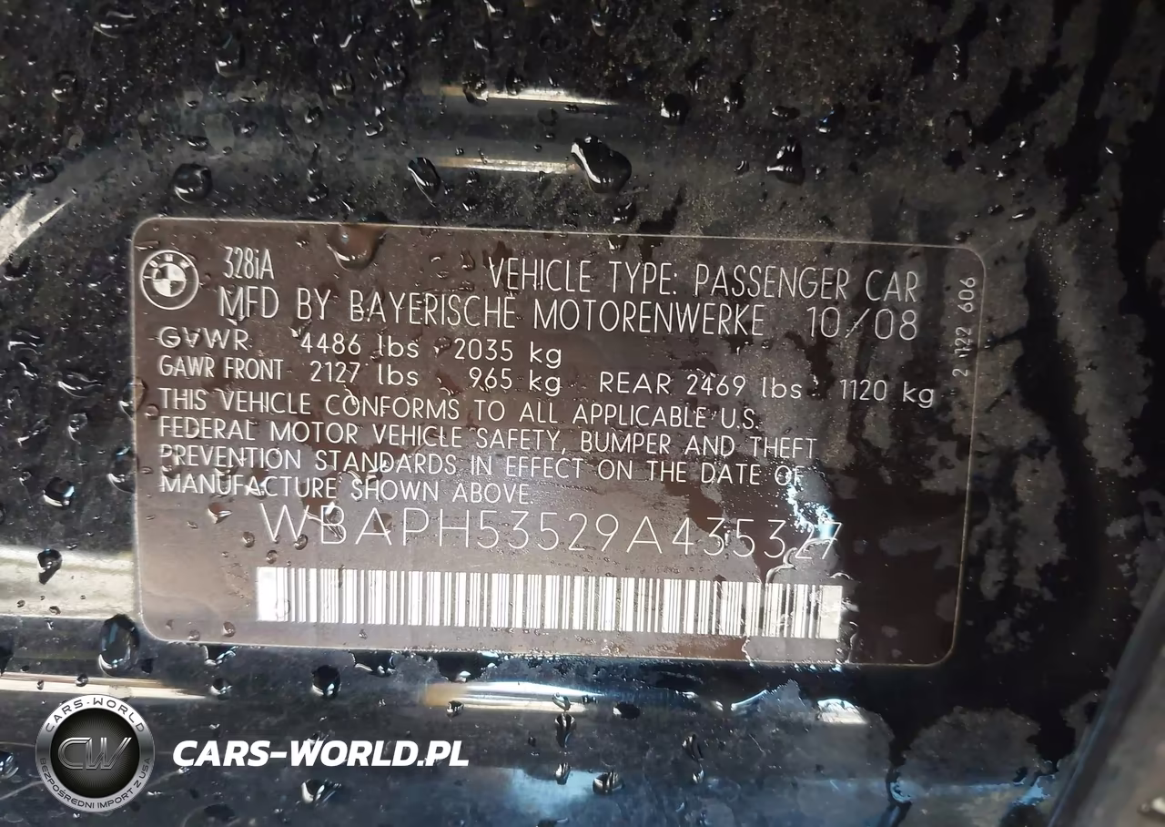 2009 BMW 328I VIN:WBAPH53529A435327 - 9