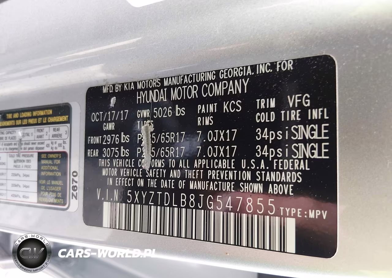 2018 Hyundai Santa Fe Sport 2.4L VIN:5XYZTDLB8JG547855 - 9