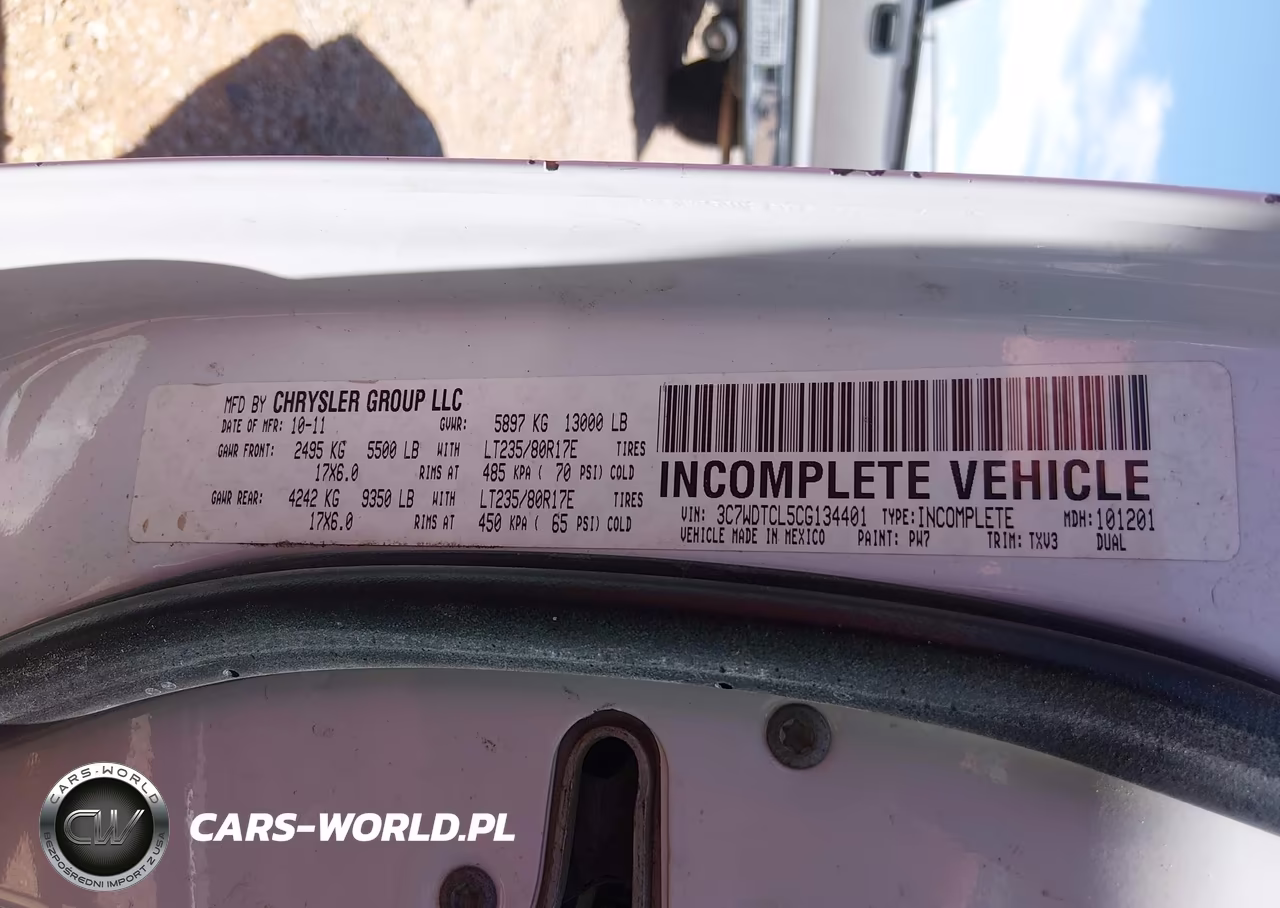 2012 Ram 3500 Chassis St-Slt-Laramie VIN:3C7WDTCL5CG134401 - 8