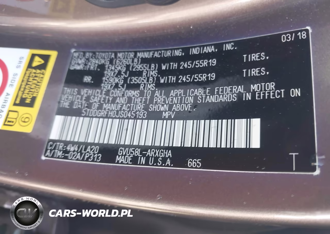 2018 Toyota Highlander Hybrid Limited Platinum VIN:5TDDGRFH0JS045193 - 9