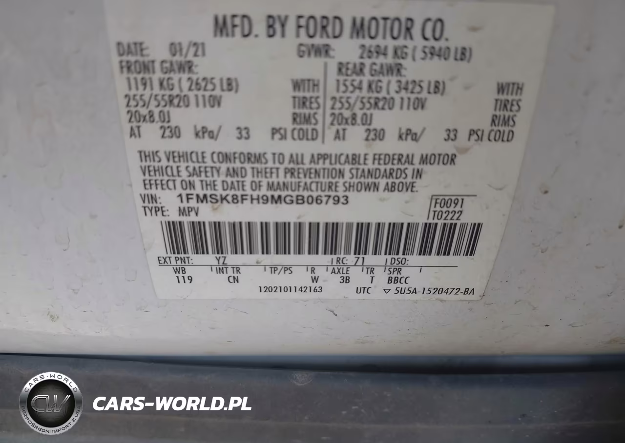 2021 Ford Explorer Limited VIN:1FMSK8FH9MGB06793 - 9
