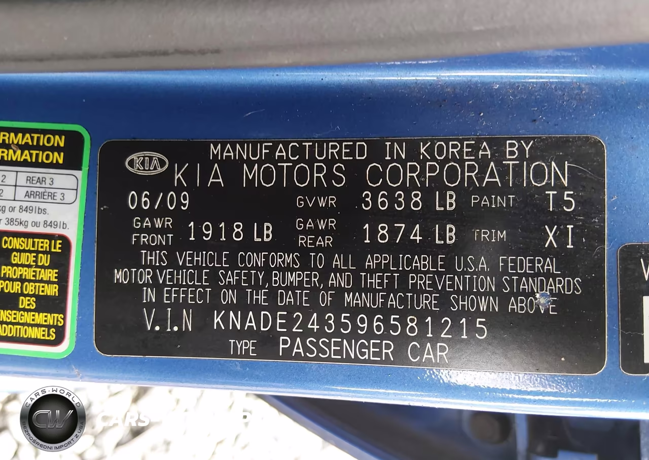2009 Kia Rio5 Lx VIN:KNADE243596581215 - 9