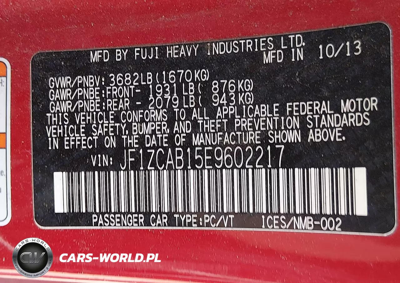 2014 Subaru Brz Premium VIN:JF1ZCAB15E9602217 - 9