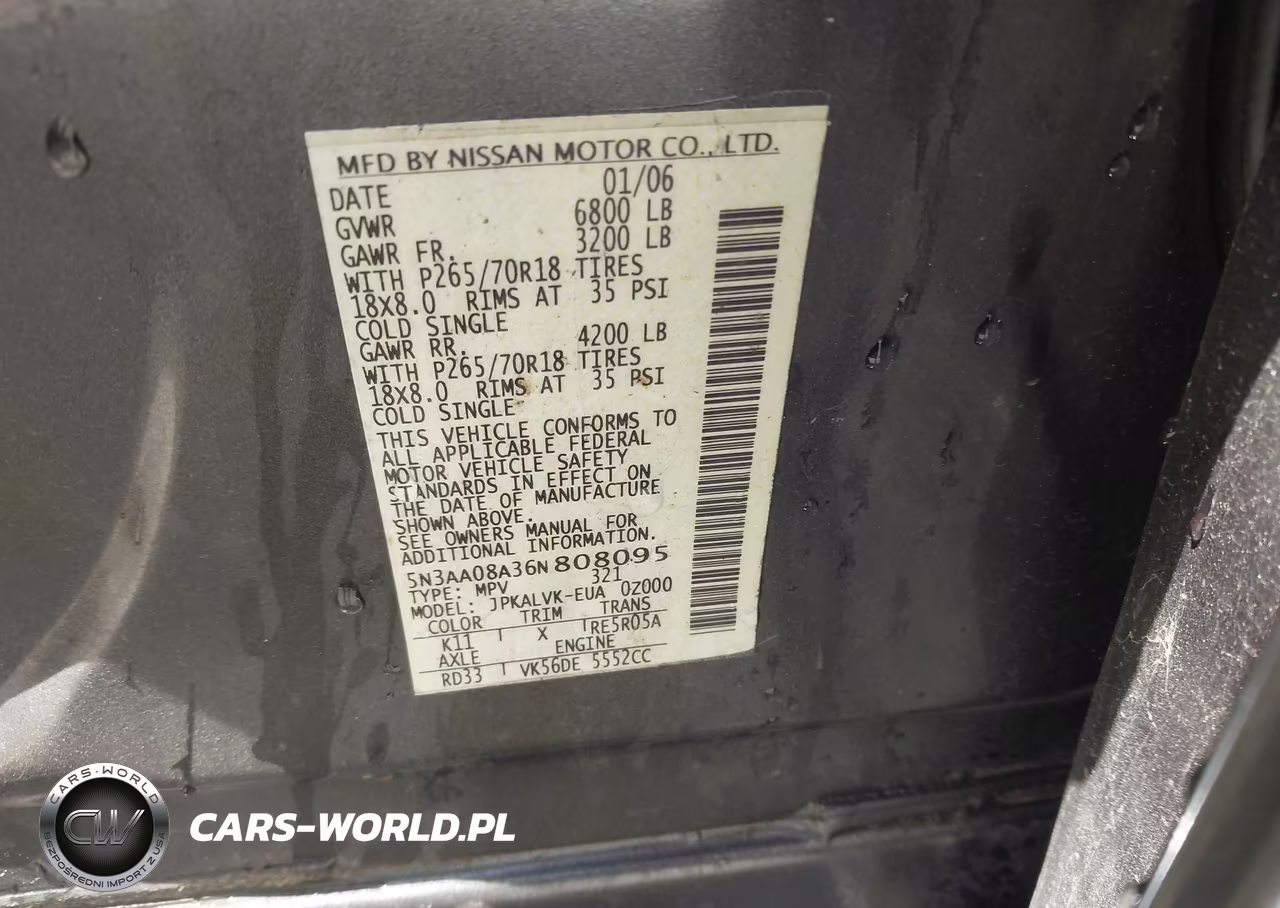 2006 Infiniti Qx56 VIN:5N3AA08A36N808095 - 9