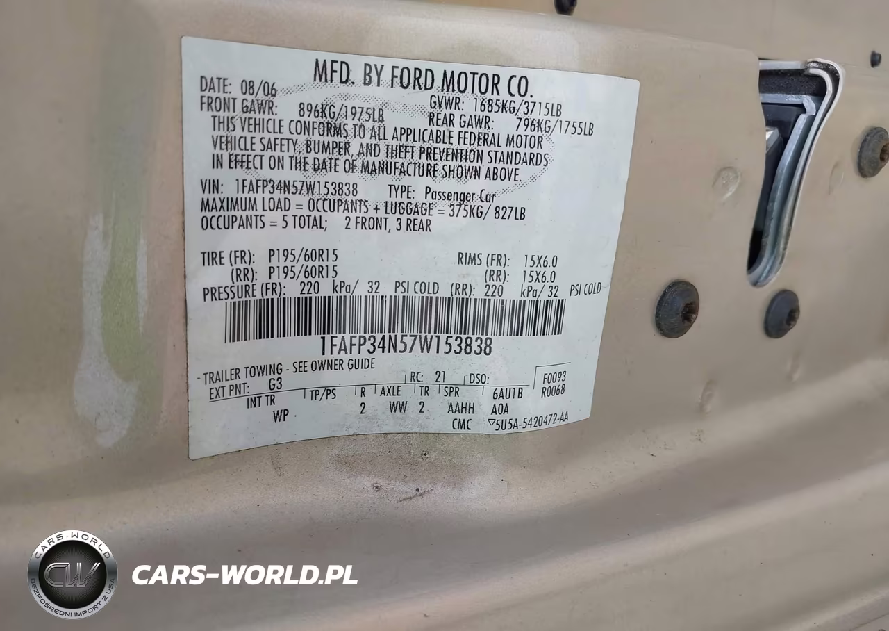 2007 Ford Focus S-Se-Ses VIN:1FAFP34N57W153838 - 9
