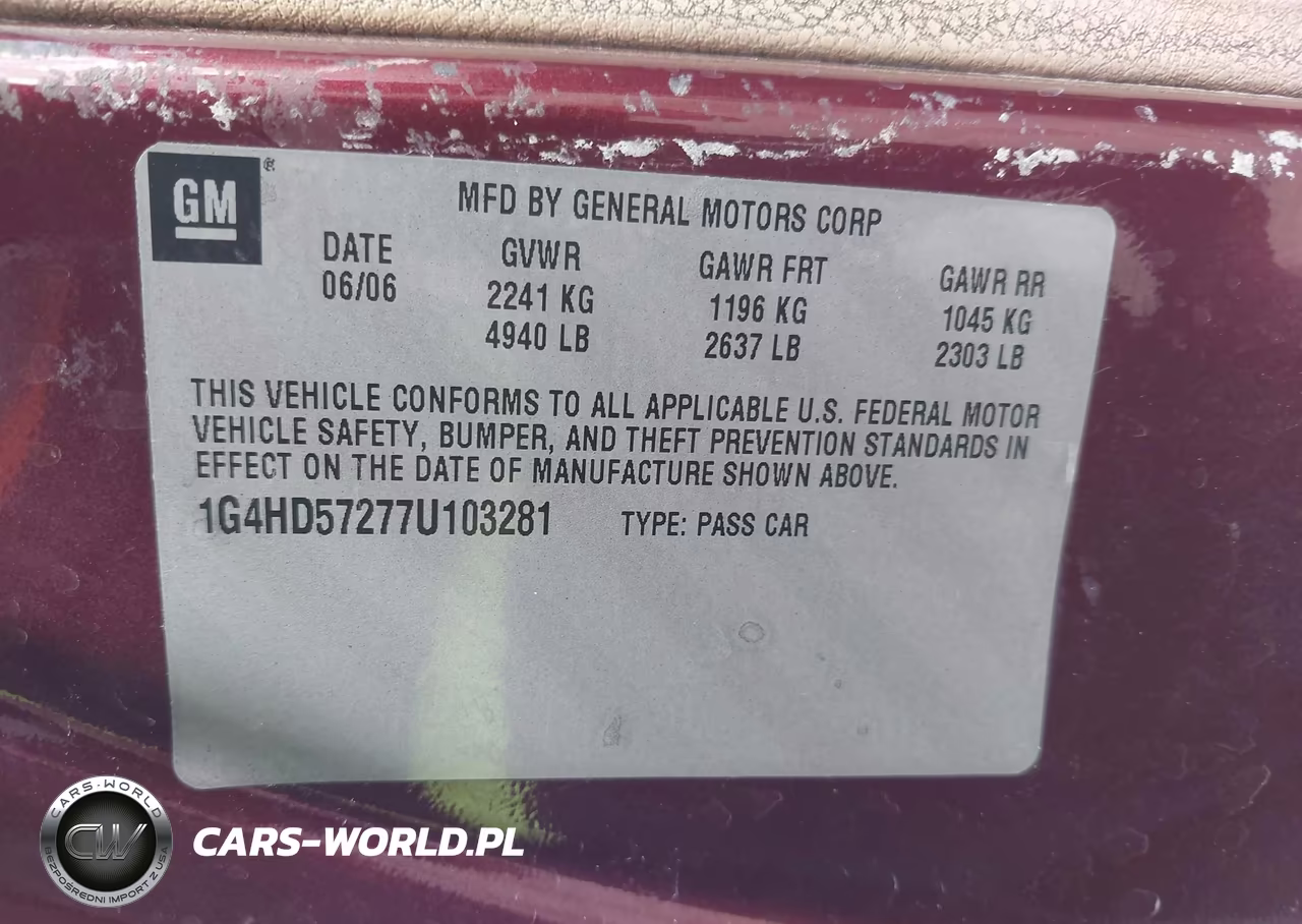 2007 Buick Lucerne Cxl VIN:1G4HD57277U103281 - 9