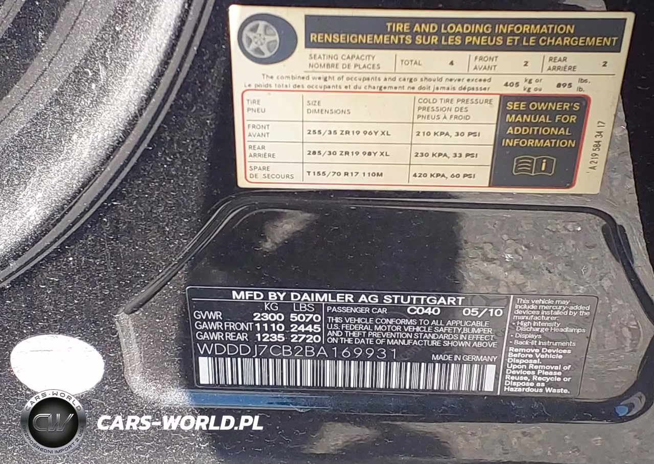 2011 Mercedes-Benz Cls 550 VIN:WDDDJ7CB2BA169931 - 9