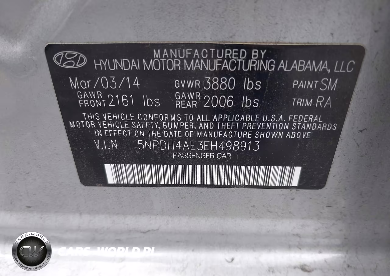 2014 Hyundai Elantra Se VIN:5NPDH4AE3EH498913 - 9