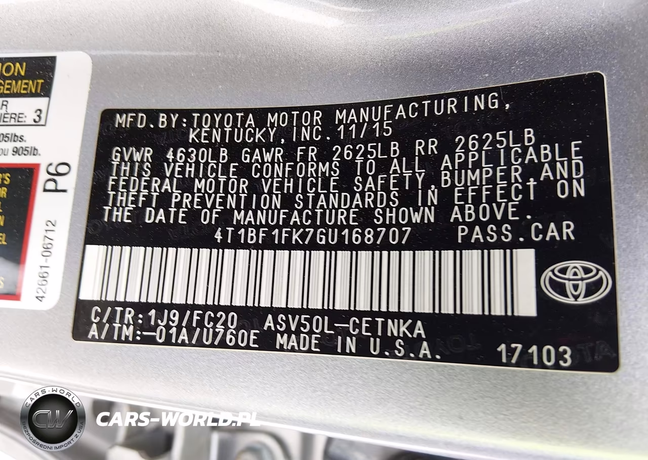 2016 Toyota Camry Le VIN:4T1BF1FK7GU168707 - 9