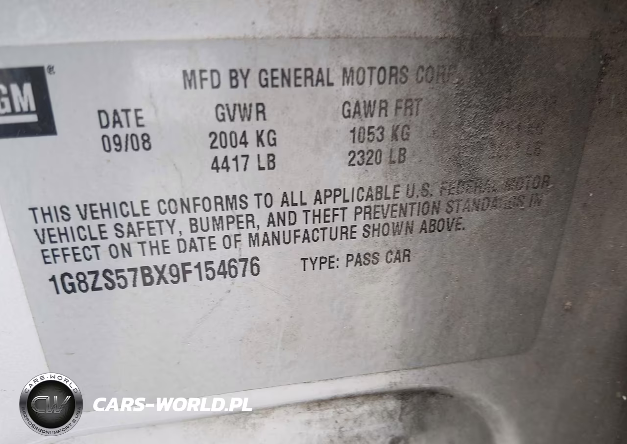 2009 Saturn Aura Xe VIN:1G8ZS57BX9F154676 - 9