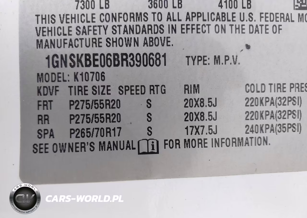 2011 Chevrolet Tahoe Lt VIN:1GNSKBE06BR390681 - 9