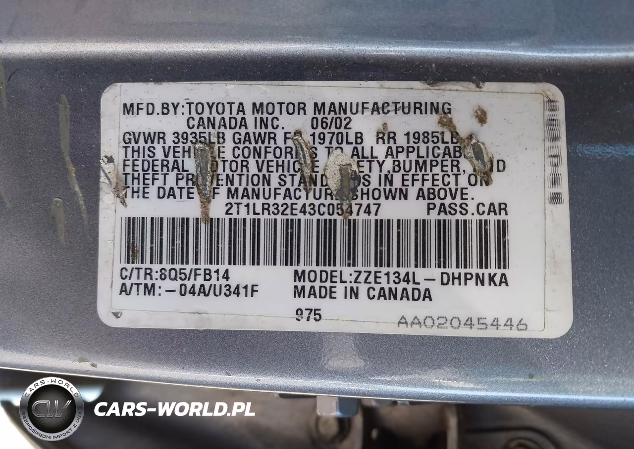 2003 Toyota Matrix Xr VIN:2T1LR32E43C054747 - 9