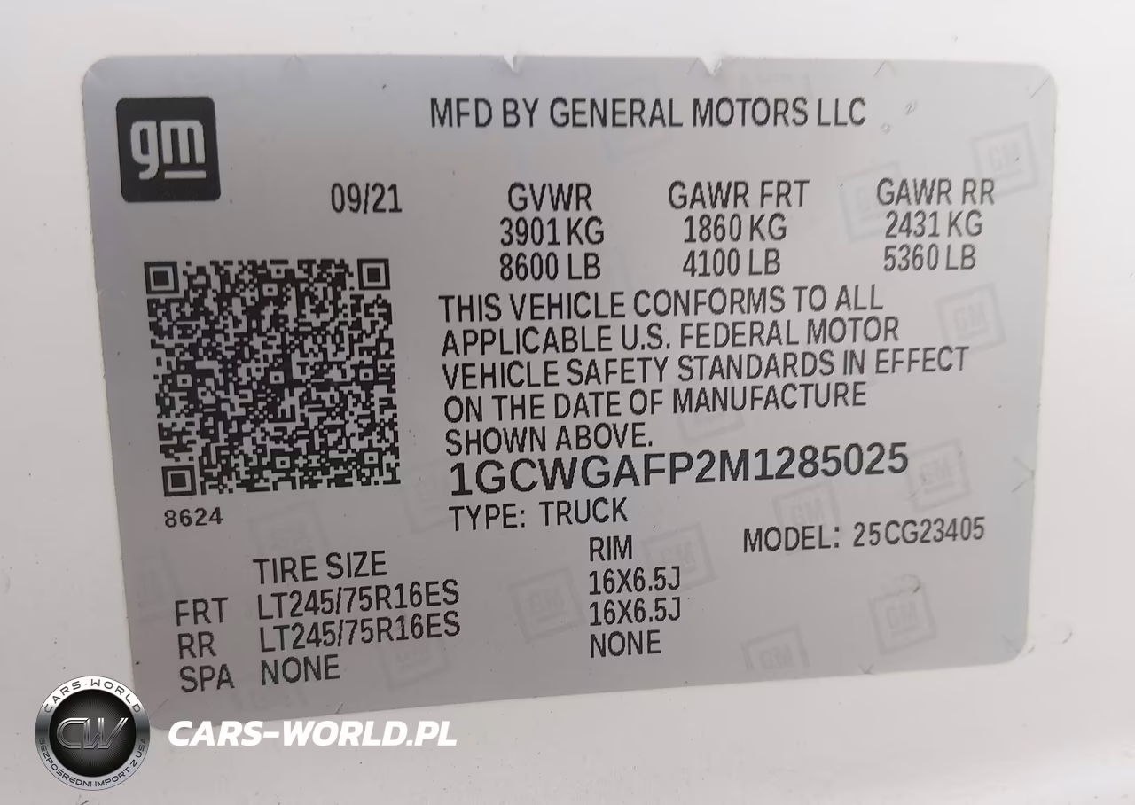 2021 Chevrolet Express Cargo Rwd 2500 Regular Wheelbase Wt VIN:1GCWGAFP2M1285025 - 9