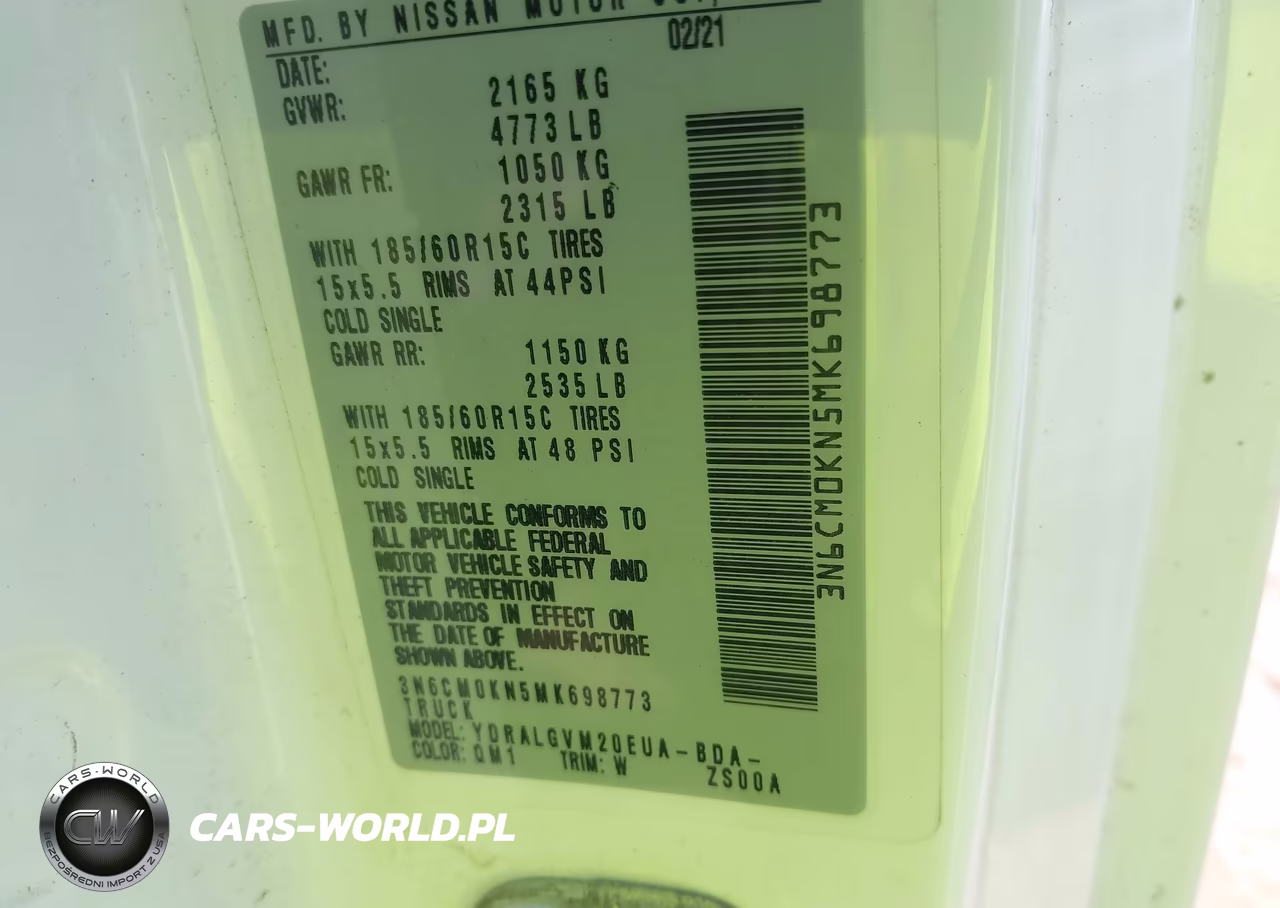 2021 Nissan Nv200 Cargo Sv Xtronic Cvt VIN:3N6CM0KN5MK698773 - 9