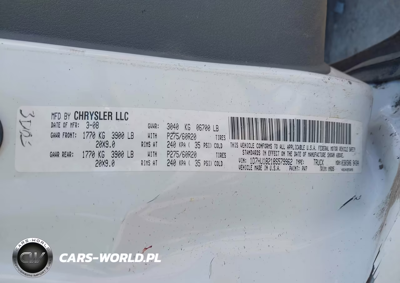 2008 Dodge Ram 1500 Slt VIN:1D7HU18218S579962 - 9