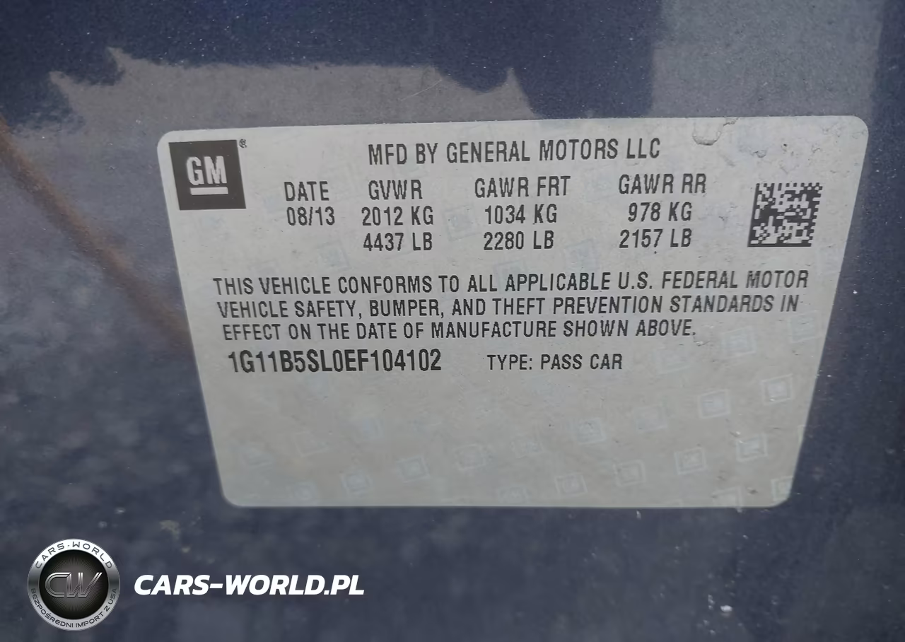 2014 Chevrolet Malibu 1Ls VIN:1G11B5SL0EF104102 - 9