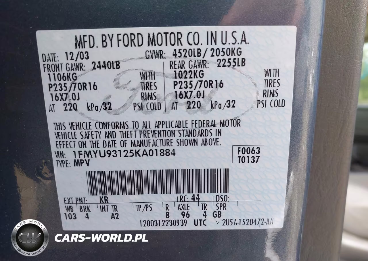 2005 Ford Escape Xlt VIN:1FMYU93125KA01884 - 9
