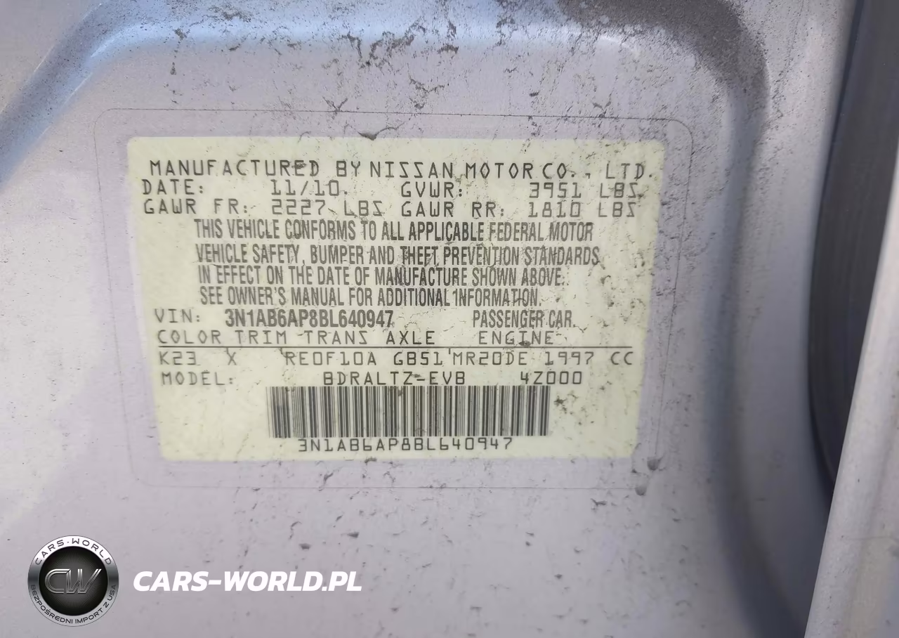 2011 Nissan Sentra 2.0Sr VIN:3N1AB6AP8BL640947 - 9