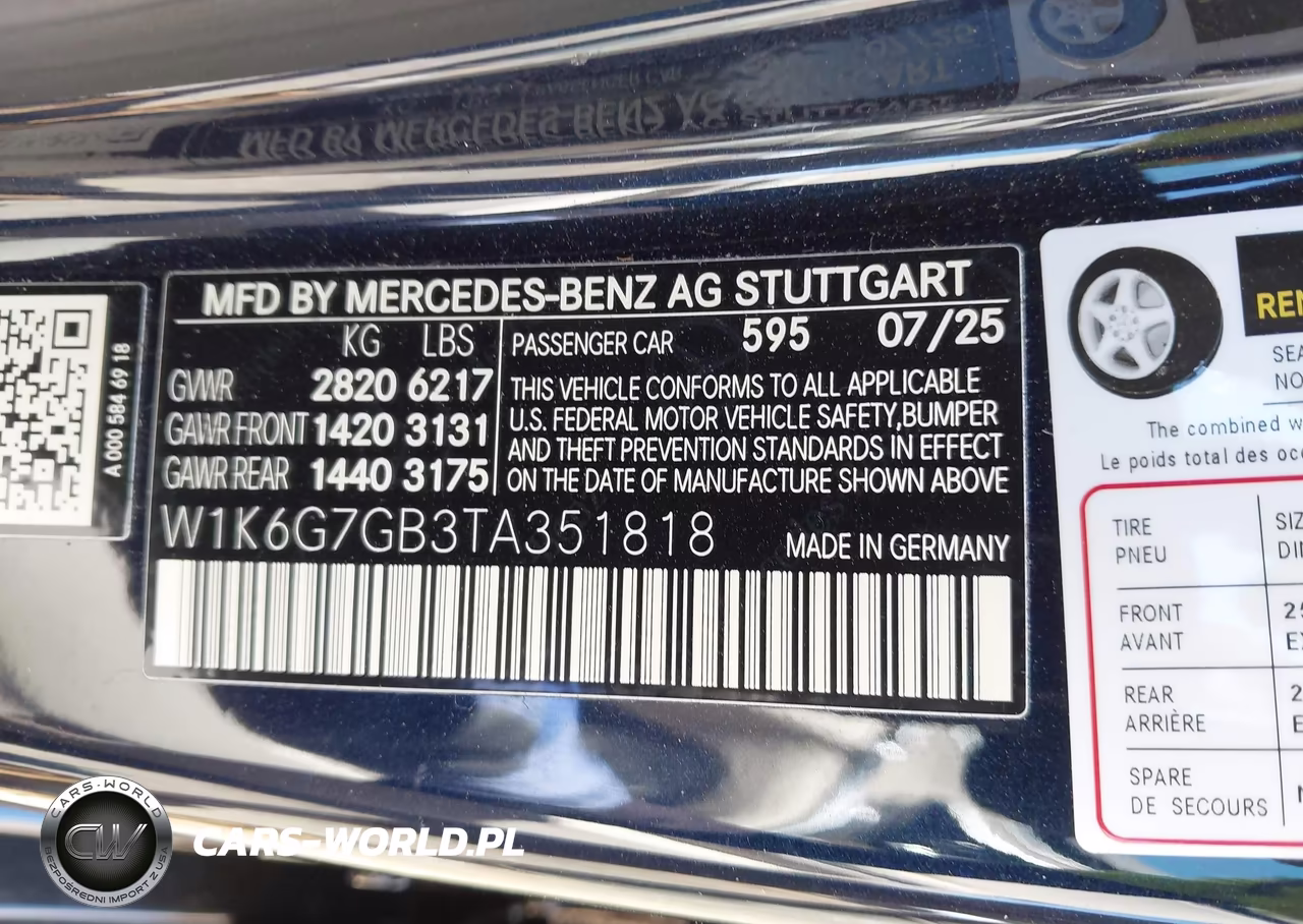 2026 Mercedes-Benz S 580 4Matic VIN:W1K6G7GB3TA351818 - 9