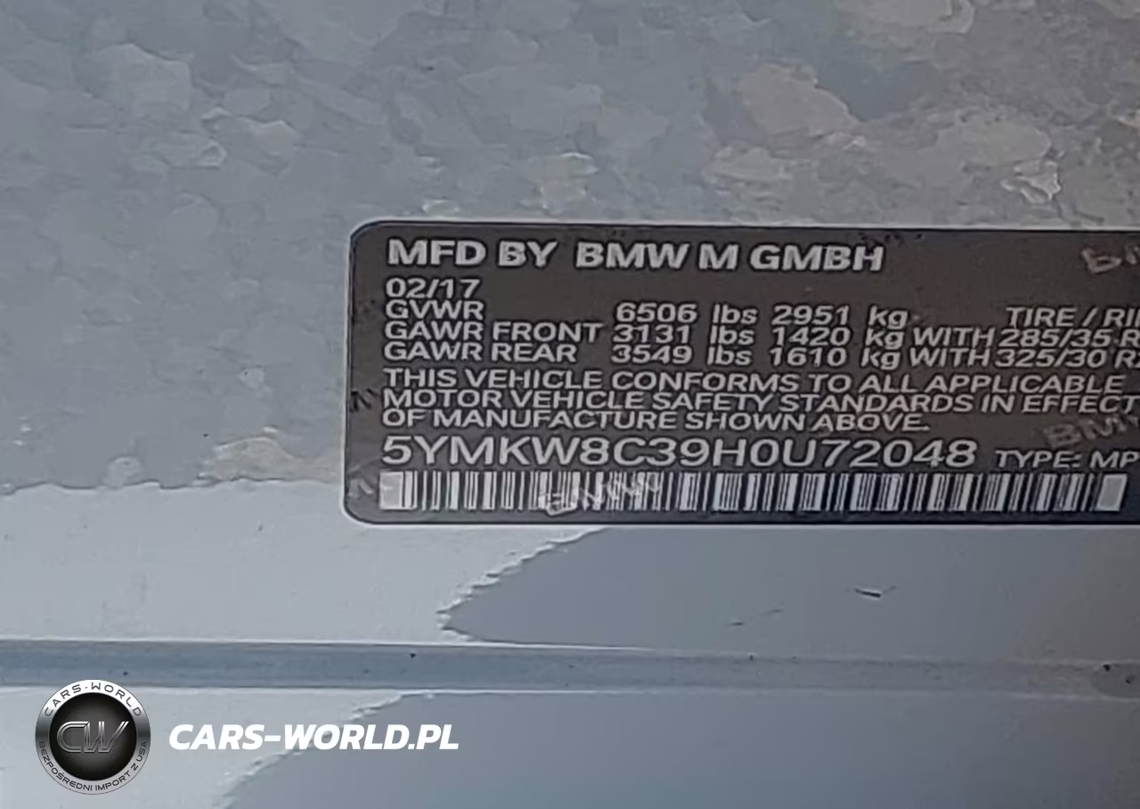 2017 BMW X6 M VIN:5YMKW8C39H0U72048 - 9