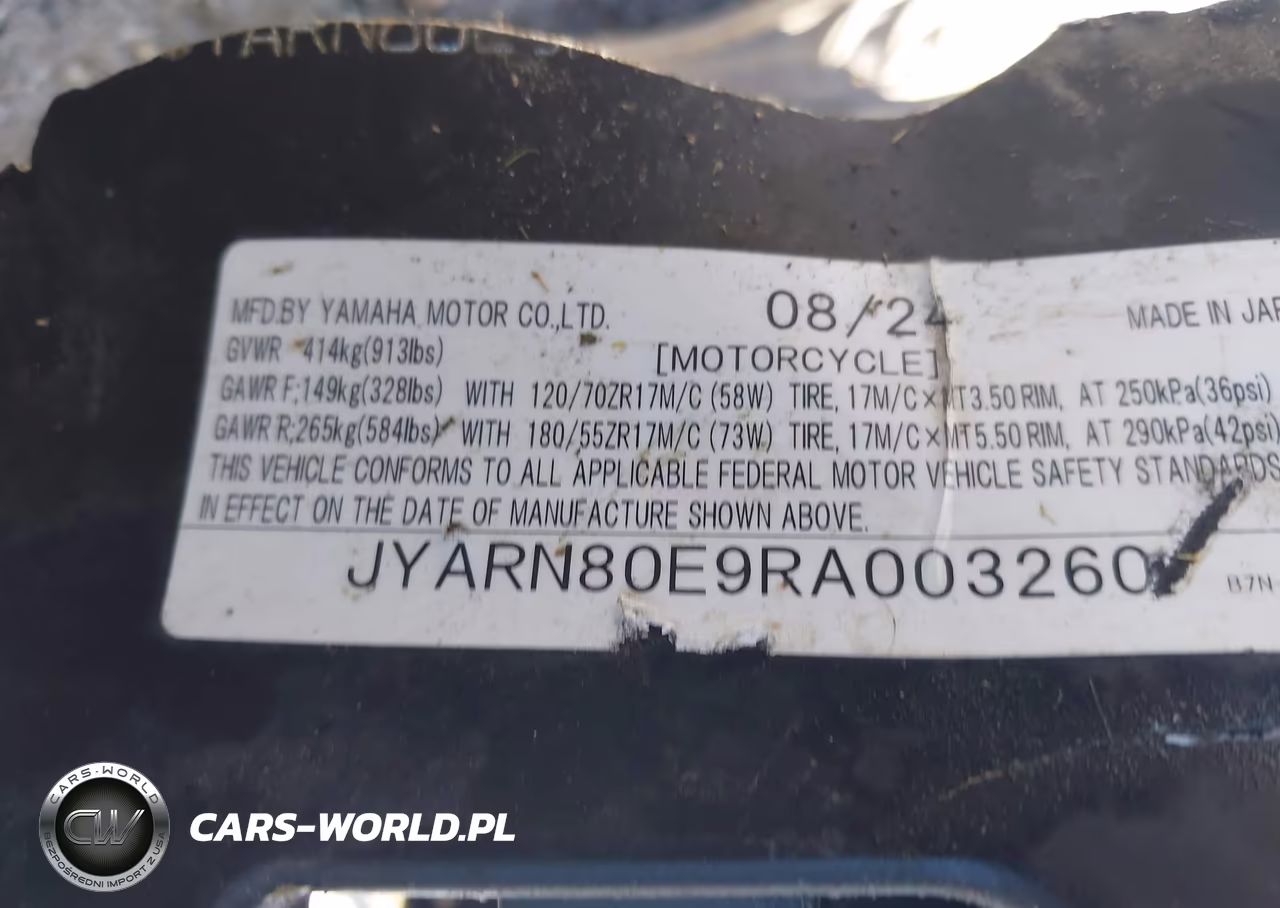 2024 Yamaha Mtm890 VIN:JYARN80E9RA003260 - 10