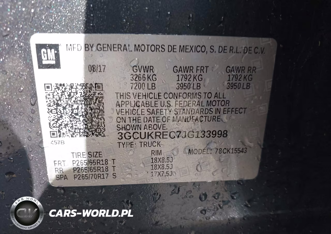 2018 Chevrolet Silverado 1500 2Lt VIN:3GCUKREC7JG133998 - 9