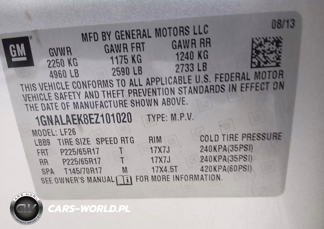 2014 CHEVROLET EQUINOX LS VIN:1GNALAEK8EZ101020 - 9