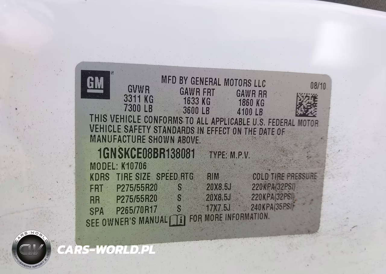 2011 Chevrolet Tahoe Ltz VIN:1GNSKCE08BR138081 - 9